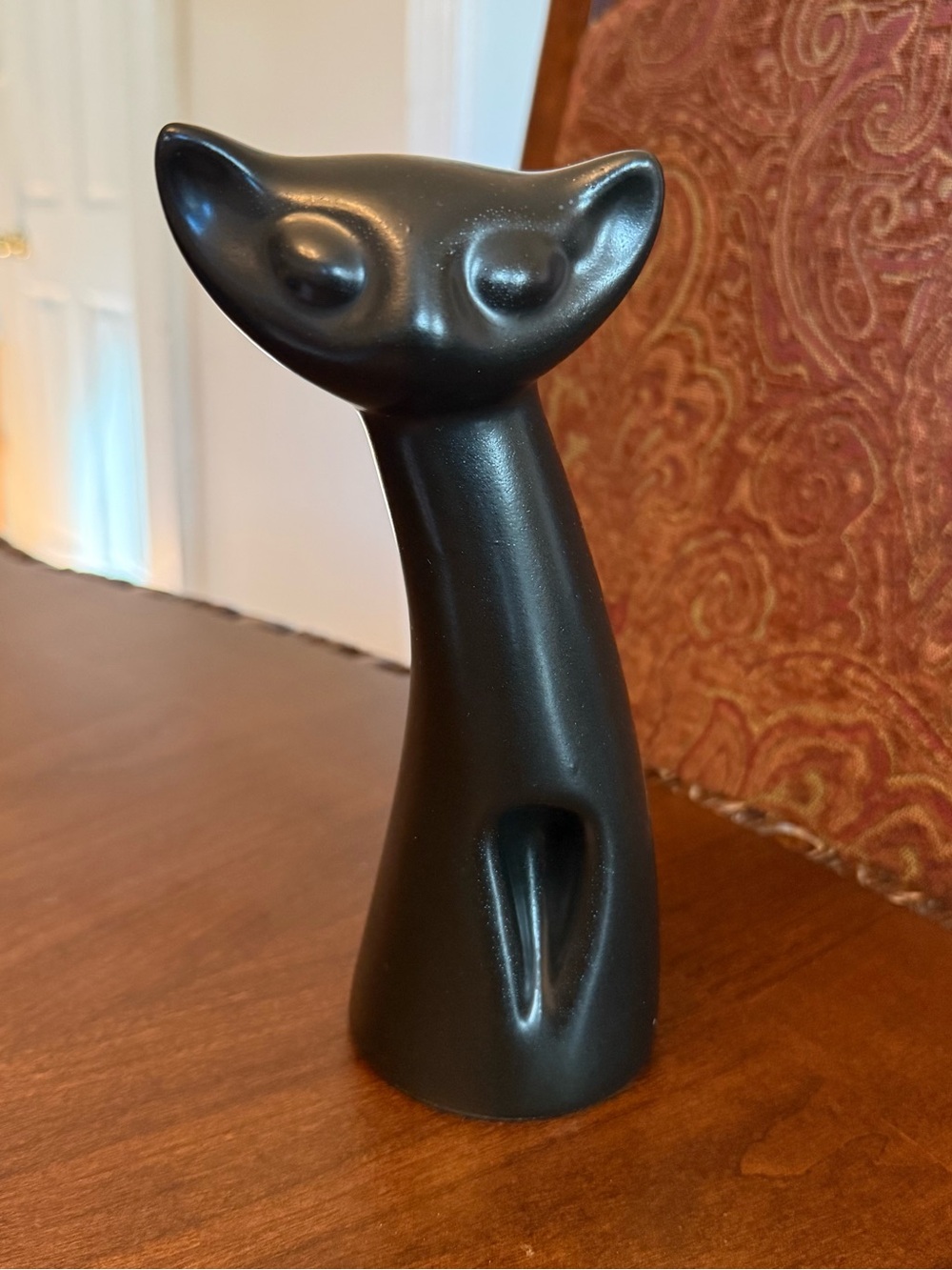 RARE Vintage Howard Pierce Porcelain Black Cat 8" Siamese *READ*